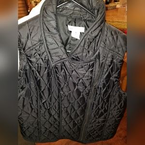 Black Liz Claiborne Vest xl vest quilted
